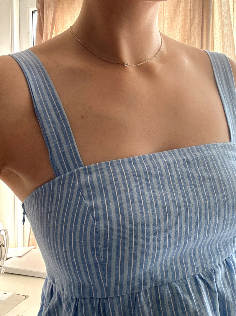 SAMPLE Rebecca top - blue stripe size 10