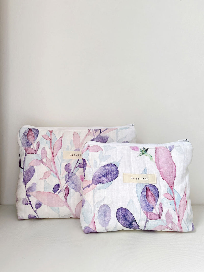 SAMPLE Charlotte toiletry bag - linen make up bag